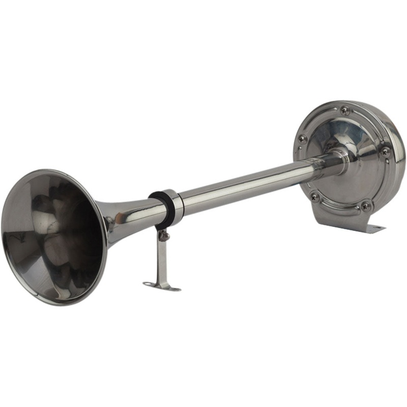 Sea-Dog MaxBlast Stainless Steel Trumpet 12V Horn – Single [431510-1]
