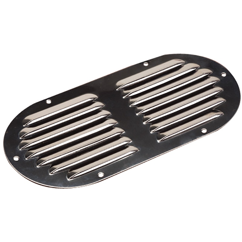 Sea-Dog Stainless Steel Louvered Vent – Oval – 9-1/8 x 4-5/8 [331405-1]