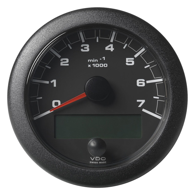 Veratron 3-3/8 (85MM) OceanLink NMEA 2000 Tachometer – 7000 RPM – Black Dial  Bezel [A2C1065810001]