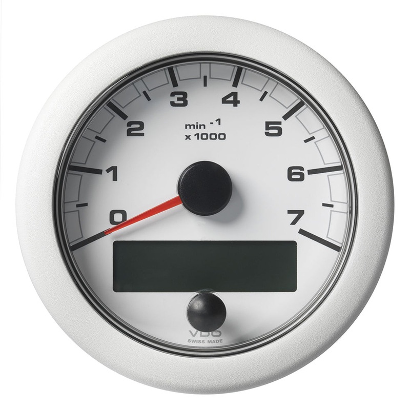 Veratron 3-3/8 (85MM) OceanLink NMEA 2000 Tachometer – 7000 RPM – White Dial  Bezel [A2C1065820001]