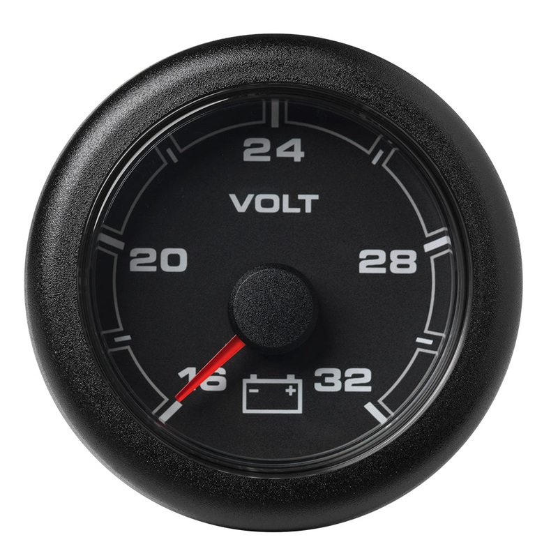 Veratron 52MM (2-1/16) OceanLink Battery Voltage Gauge – 16 to 32V – Black Dial  Bezel [A2C1066120001]