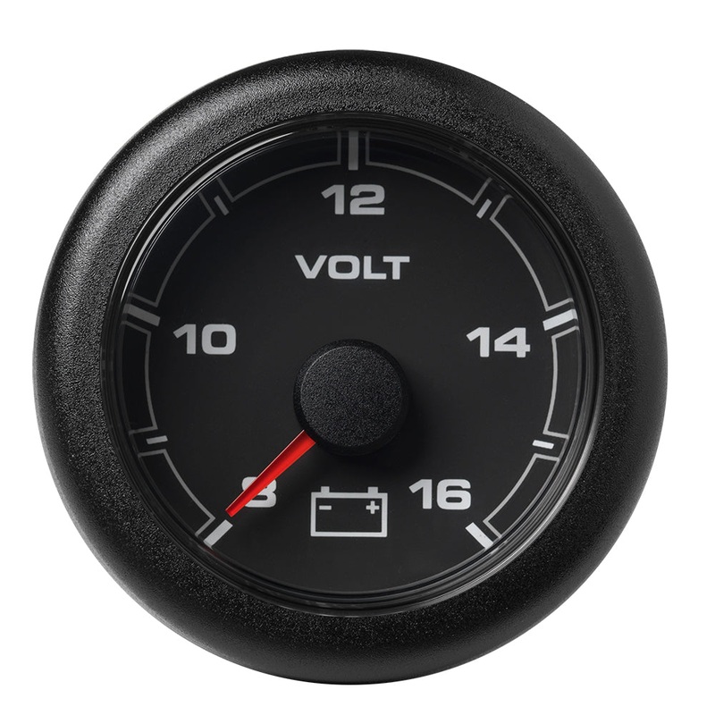 Veratron 52MM (2-1/16) OceanLink Battery Voltage Gauge – 8 to 16 V – Black Dial  Bezel [A2C1066100001]