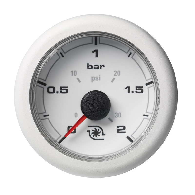 Veratron 52MM (2-1/16) OceanLink Boost Pressure Gauge – 2 Bar/30PSI – White Dial  Bezel [A2C1066150001]