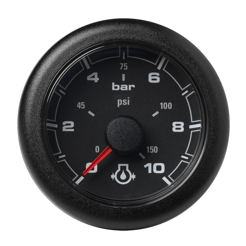 Veratron 52MM (2-1/16) OceanLink Engine Oil Pressure Gauge -10 Bar/150 PSI – Black Dial  Bezel [A2C1066000001]