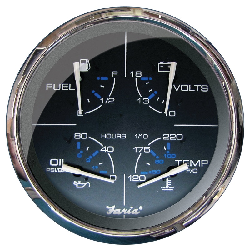 Faria Chesapeake Black 5 Multifunction Gauge [33762]