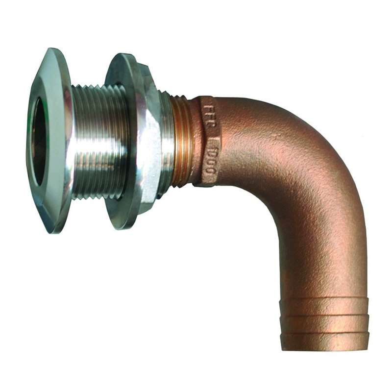 GROCO 3/4 90 Degree Hose Thru-Hull Fitting [HTHC-750-S]