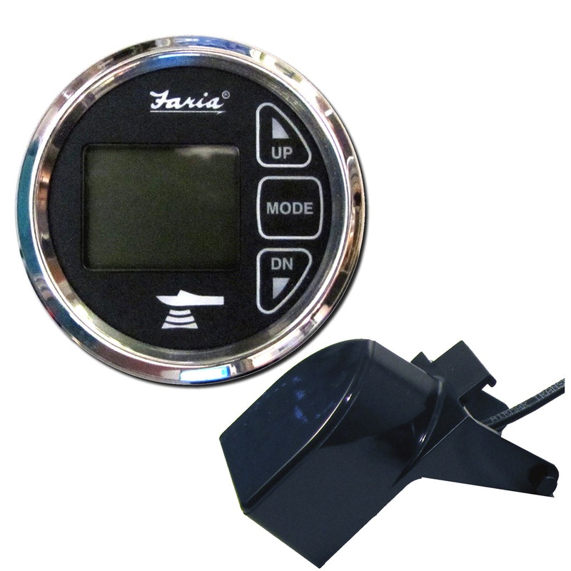 Faria Chesapeake Black 2 Dual Depth  Temp Sounder w/Transom Mount Transducer [13752]