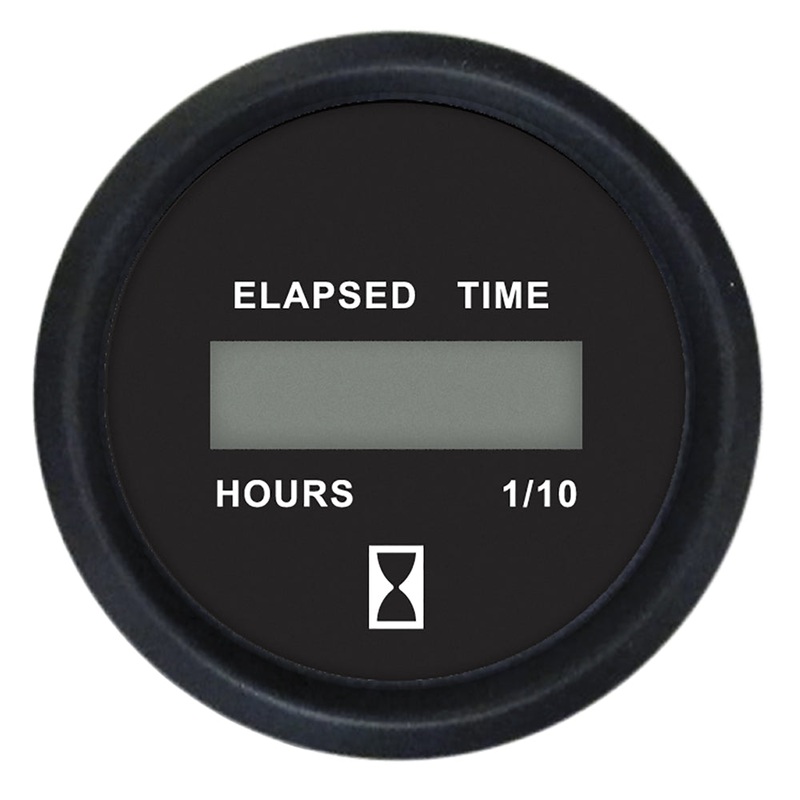 Faria Euro Black 2 Digital Hourmeter Gauge [12835]