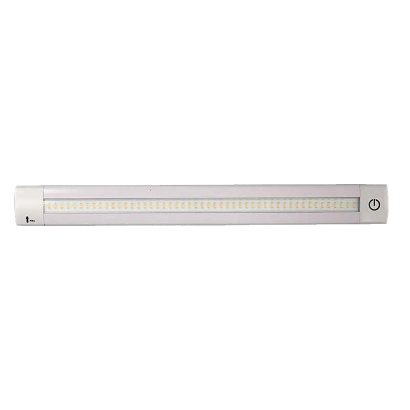 Lunasea Adjustable Linear LED Light w/Built-In Dimmer – 12 Length, 12VDC, Warm White w/ Switch [LLB-32KW-01-00]