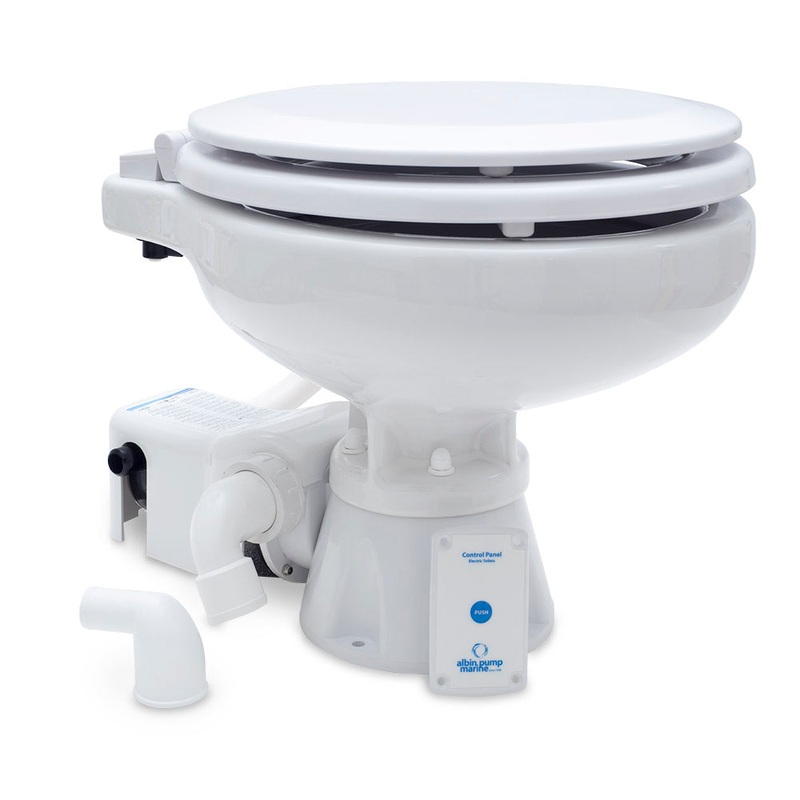 Albin Group Marine Toilet Standard Electric EVO Compact Low – 12V [07-02-008]