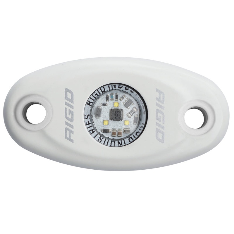 RIGID Industries A-Series White Low Power LED Light – Single – Natural White [480143]