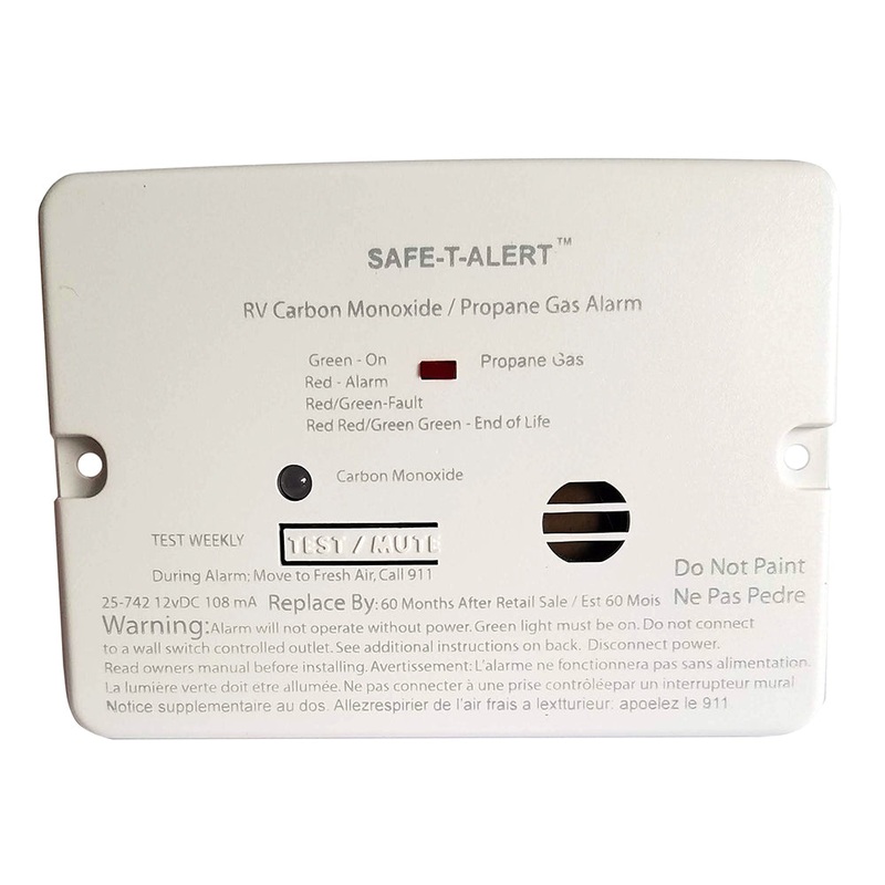 Safe-T-Alert Combo Carbon Monoxide Propane Alarm – Flush Mount – Mini – White [25-742-WHT]