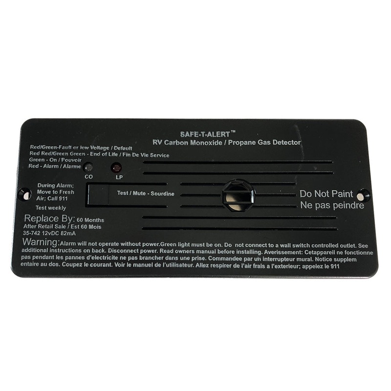 Safe-T-Alert Combo Carbon Monoxide Propane Alarms Flush Mount – Black [35-742-BL]