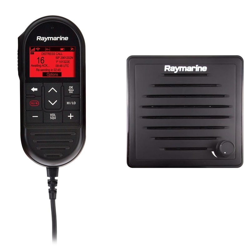 Raymarine Ray90 Wired Second Station Kit w/Passive Speaker, RayMic Wired Handset  RayMic Extension Cable – 10M [T70432]
