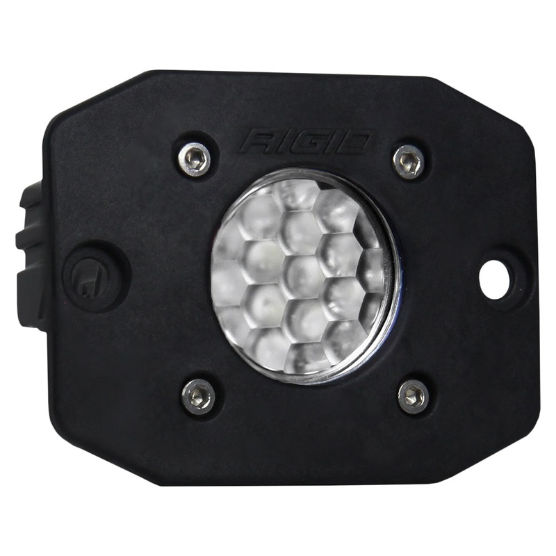 RIGID Industries Ignite Flush Mount Diffused – Single – Black [20631]