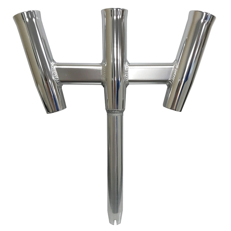 Tigress GS Trident Rod Holder – Straight Butt – Polished Alumunim [88160-1]
