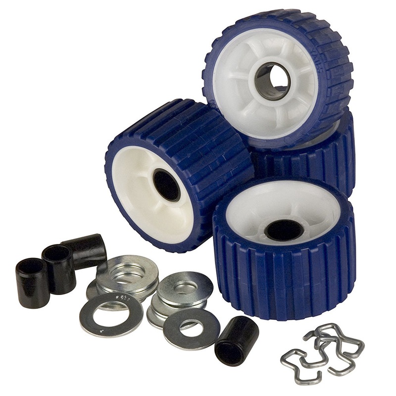 C.E. Smith Ribbed Roller Replacement Kit – 4-Pack – Blue [29320]