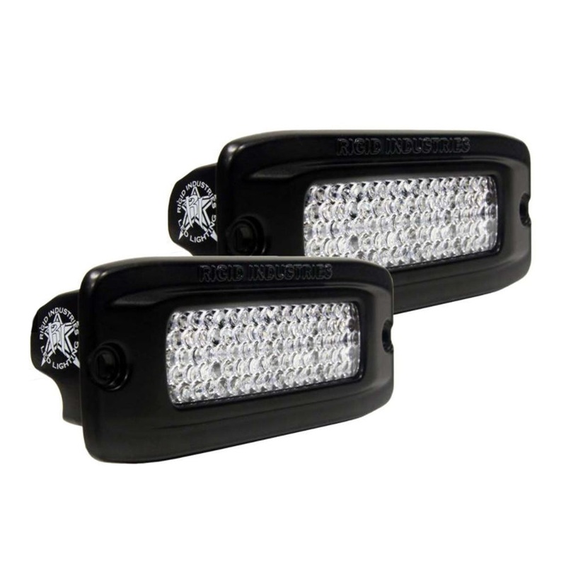RIGID Industries SR-Q PRO Back Light Kit – Flush Mount Diffused – Pair – Black [980033]
