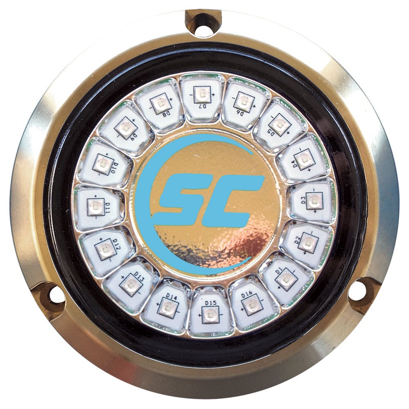 Shadow-Caster Bimini Blue Single Color Underwater Light – 16 LEDs – Bronze [SCR-16-BB-BZ-10]