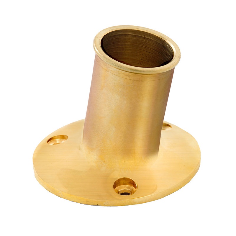 Whitecap Top-Mounted Flag Pole Socket Polished Brass – 1 ID [S-5002B]