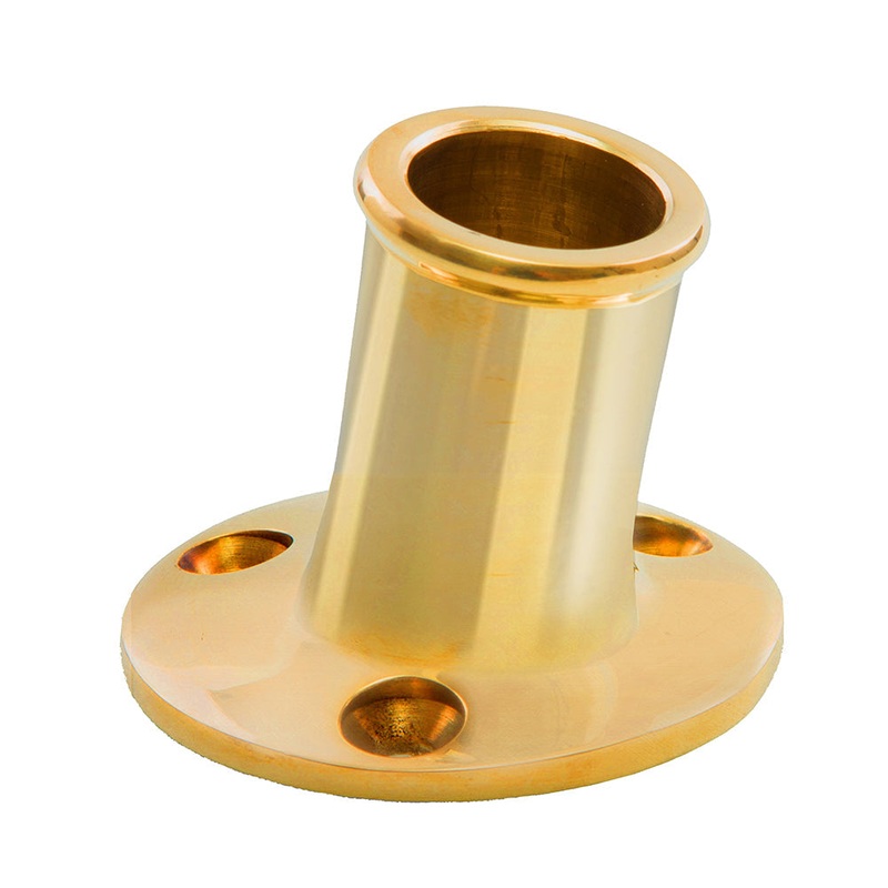 Whitecap Top-Mounted Flag Pole Socket Polished Brass – 3/4 ID [S-5001B]