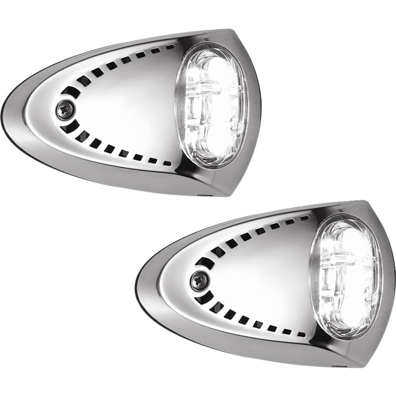 Attwood LED Docking Lights – Stainless Steel – White LED – Pair [6522SS7]