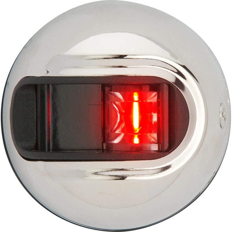 Attwood LightArmor Vertical Surface Mount Navigation Light – Port (red) – Stainless Steel – 2NM [NV3012SSR-7]
