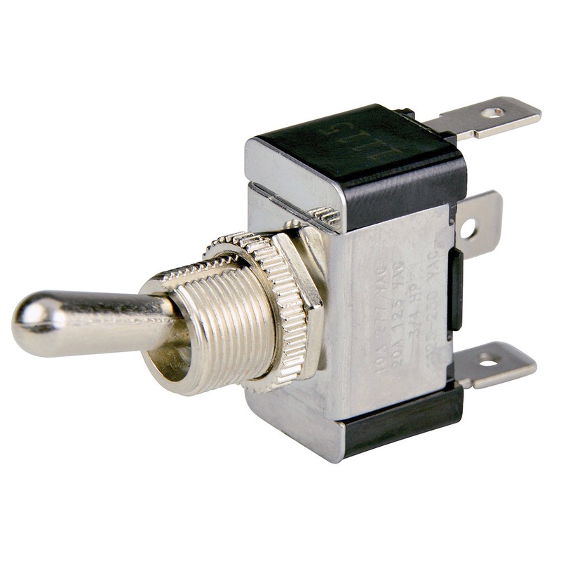 BEP SPDT Chrome Plated Toggle Switch – ON/OFF/ON [1002001]