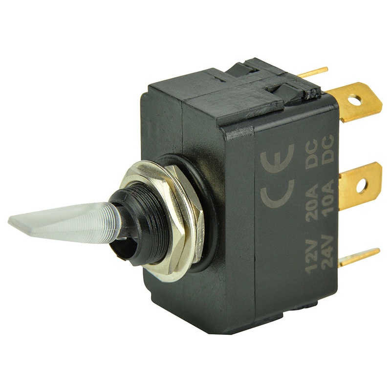 BEP SPDT Lighted Toggle Switch – ON/OFF/ON [1001907]
