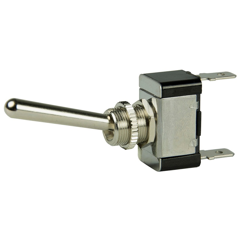 BEP SPST Chrome Plated Long Handle Toggle Switch – ON/OFF [1002013]
