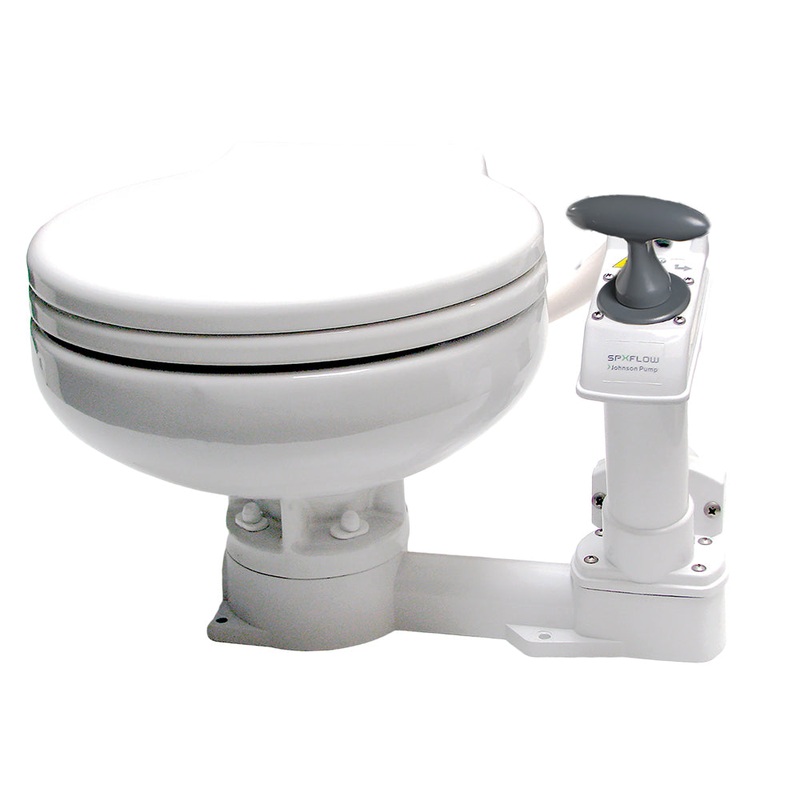 Johnson Pump AquaT Manual Marine Toilet – Super Compact [80-47625-01]