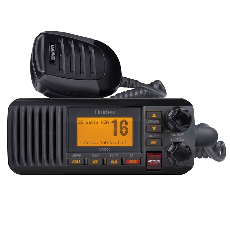 Uniden UM385 Fixed Mount VHF Radio – Black [UM385BK]