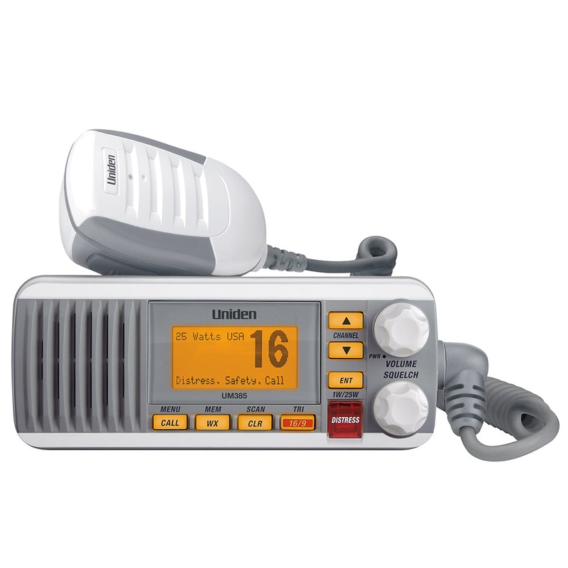 Uniden UM385 Fixed Mount VHF Radio – White [UM385]