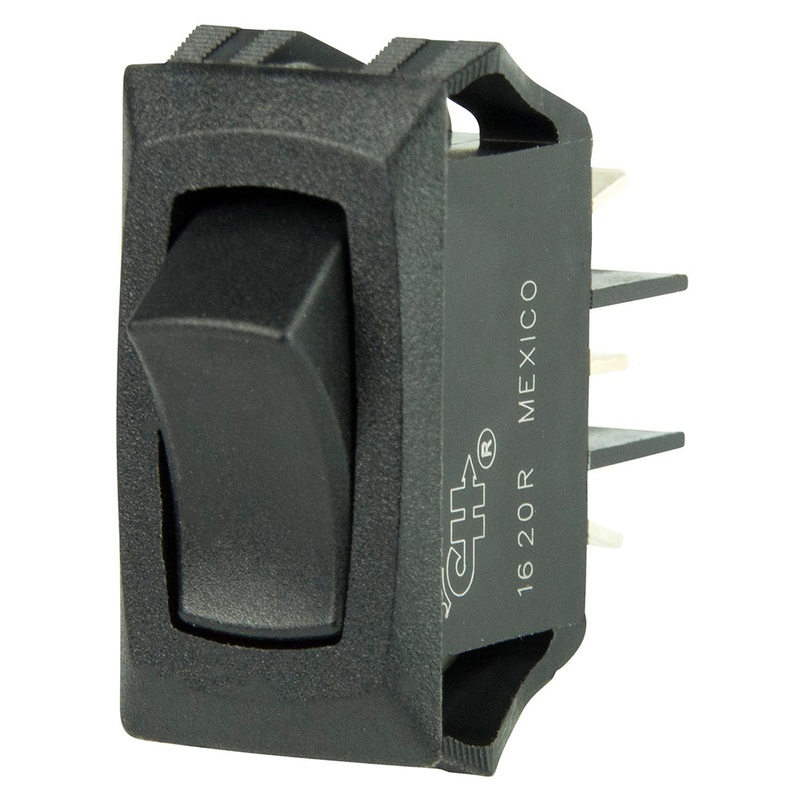 BEP Curved SPDT Mini Rocker Switch – 12V – ON/ON [1001706]