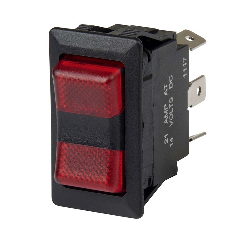BEP SPDT Rocker Switch – 2-LEDs – 12V/24V – ON/OFF/ON [1001715]