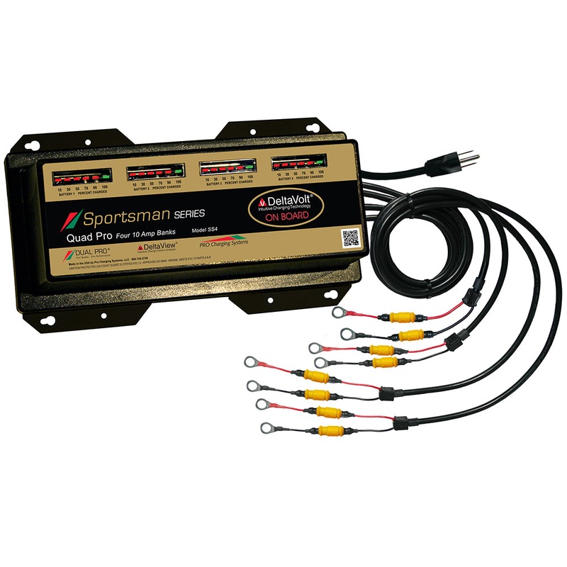 Dual Pro Sportsman Series Battery Charger – 40A – 4-10A-Banks – 12V-48V [SS4]