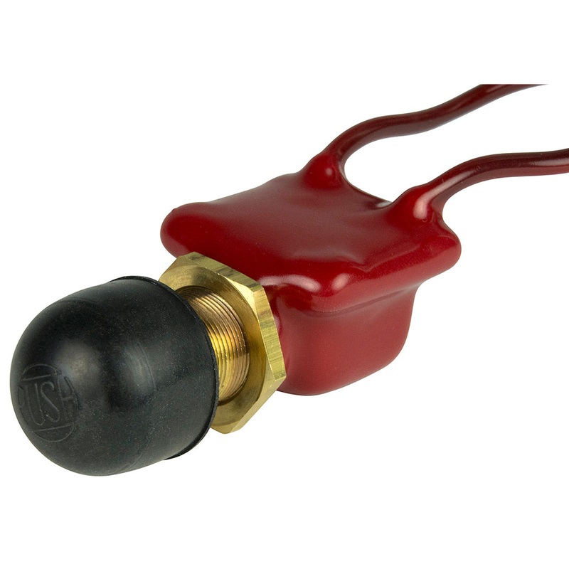 BEP 2-Position SPST PVC Coated Push Button Switch – OFF/(ON) [1001506]