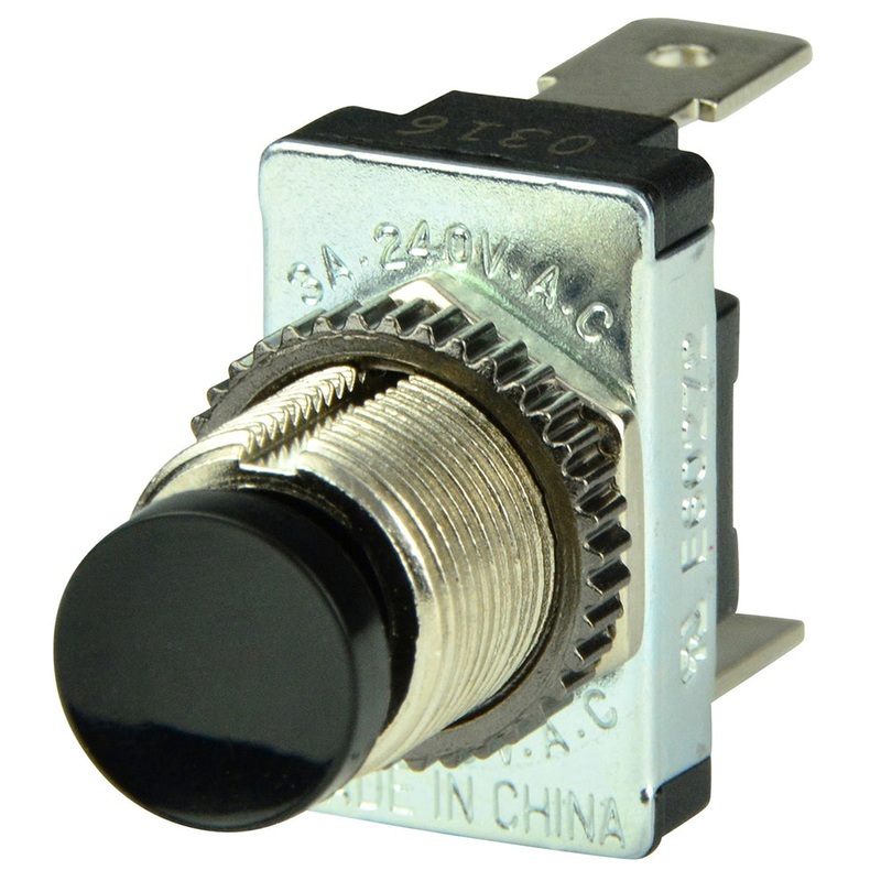 BEP Black SPST Momentary Contact Switch – OFF/(ON) [1001402]