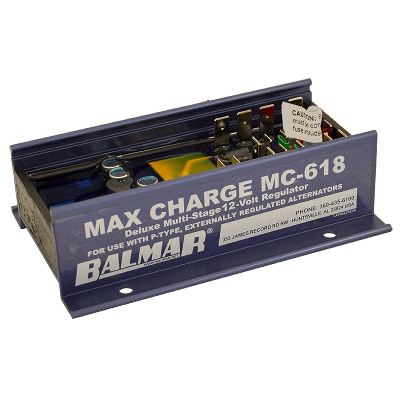 Balmar Max Charge MC618 Multi-Stage Regulator w/o Harness – 12V [MC-618]