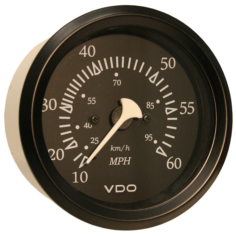 VDO Cockpit Marine 85mm (3-3/8) 60 MPH Pitot Speedometer – Black Dial/Bezel [260-11795]