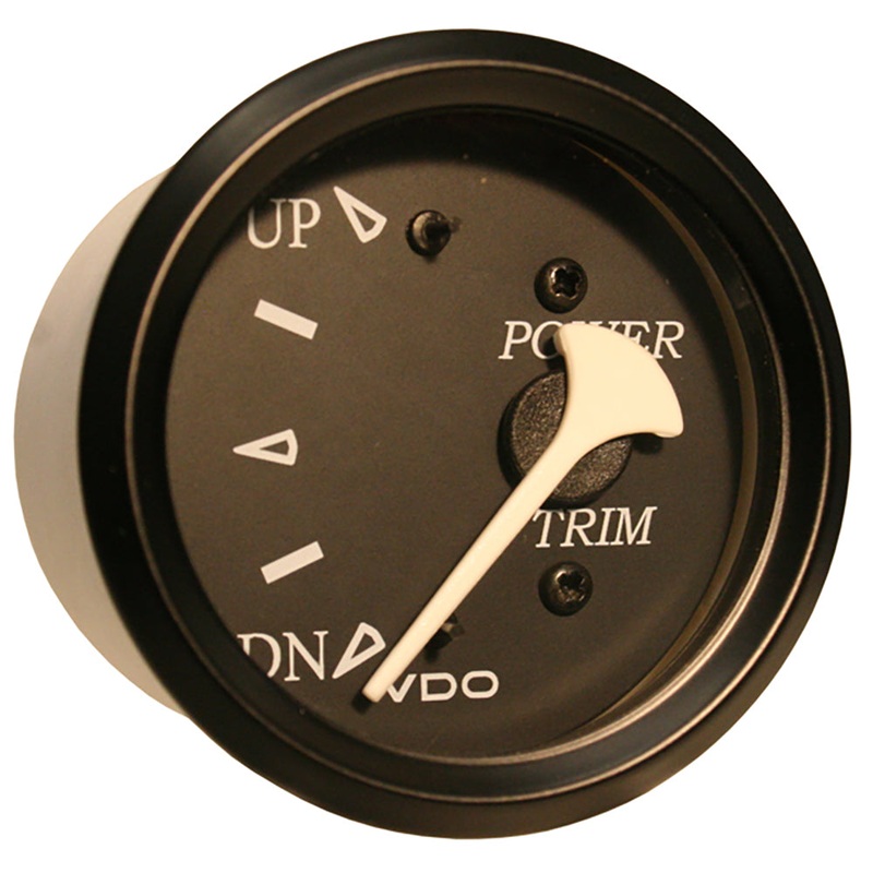 VDO Cockpit Marine Trim Gauge – f/Evinrude and Johnson Engines – Black Dial/Bezel [382-11804]