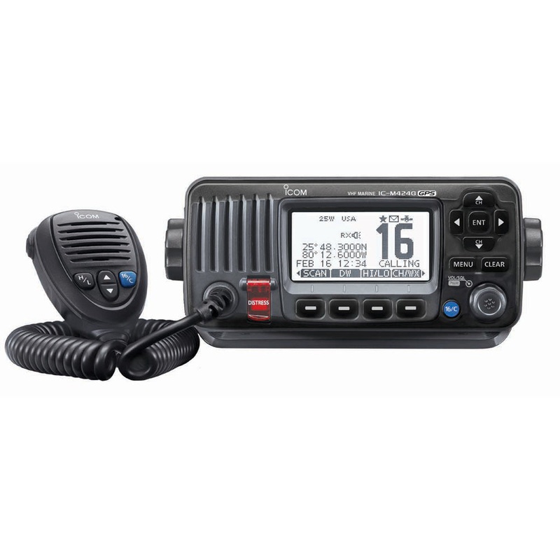 Icom M424G Fixed Mount VHF w/Built-In GPS – Black [M424G 41]