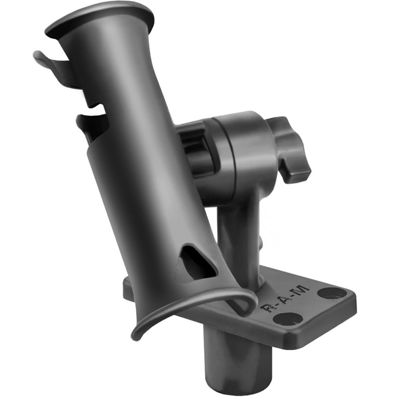 RAM Mount RAM Tube Jr. Rod Holder w/Short 4 Length Post Spline & Flush Mounting Base [RAP-390-SFU]