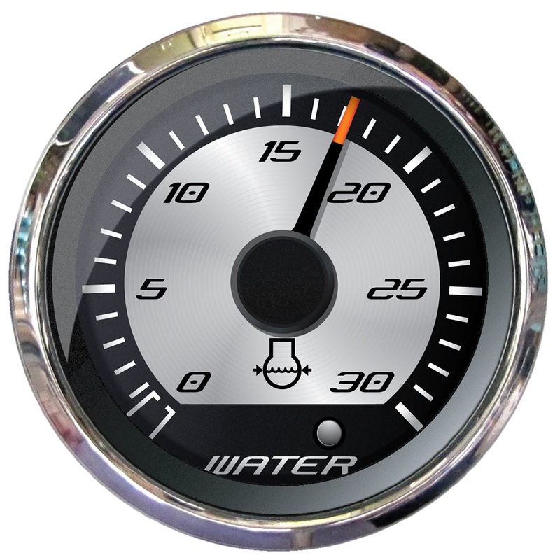 Faria Platinum 2 Water Pressure Gauge – 30 PSI [22023]