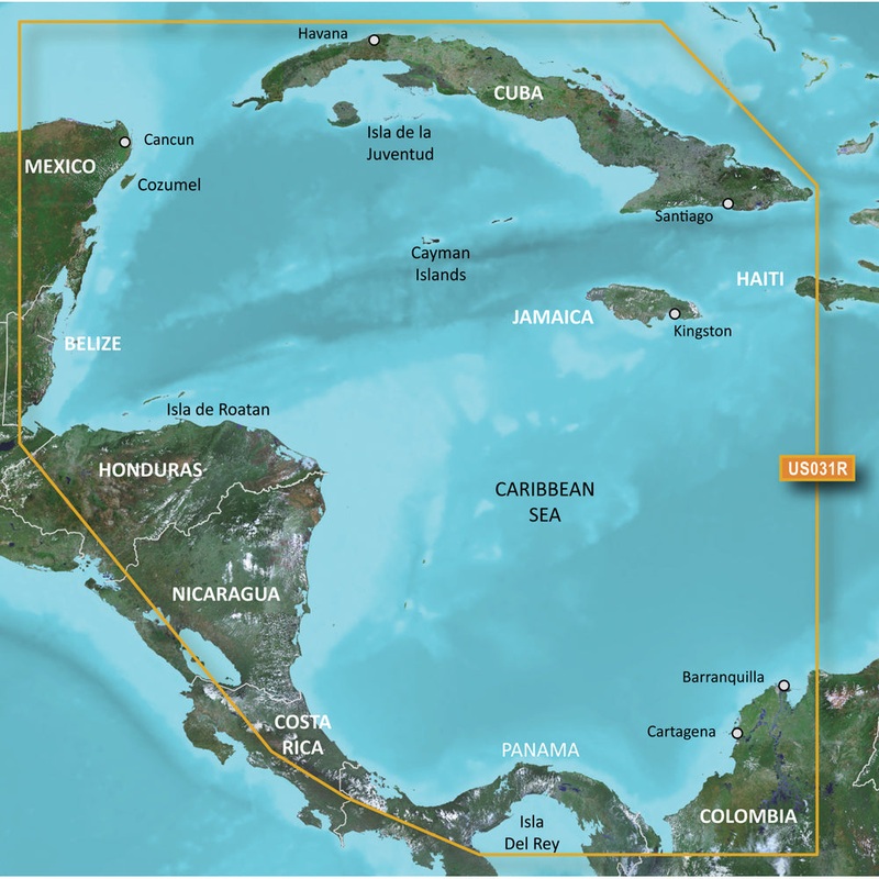 Garmin BlueChart g3 Vision HD – VUS031R – Southwest Caribbean – microSD/SD [010-C0732-00]