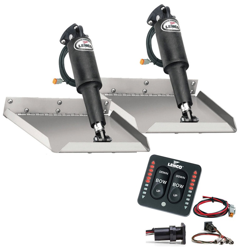 Lenco 12 x 12 Edgemount Trim Tab Kit w/LED Indicator Switch Kit 12V [15110-103]