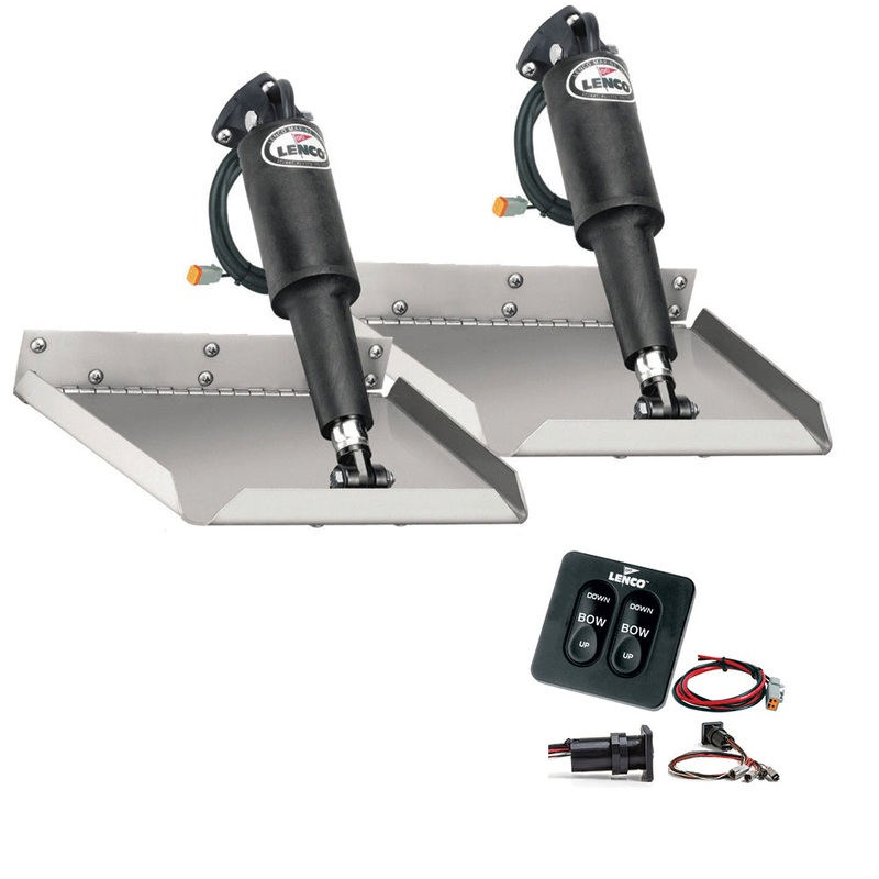 Lenco 12 x 12 Edgemount Trim Tab Kit w/Standard Tactile Switch Kit 12V [15106-102]