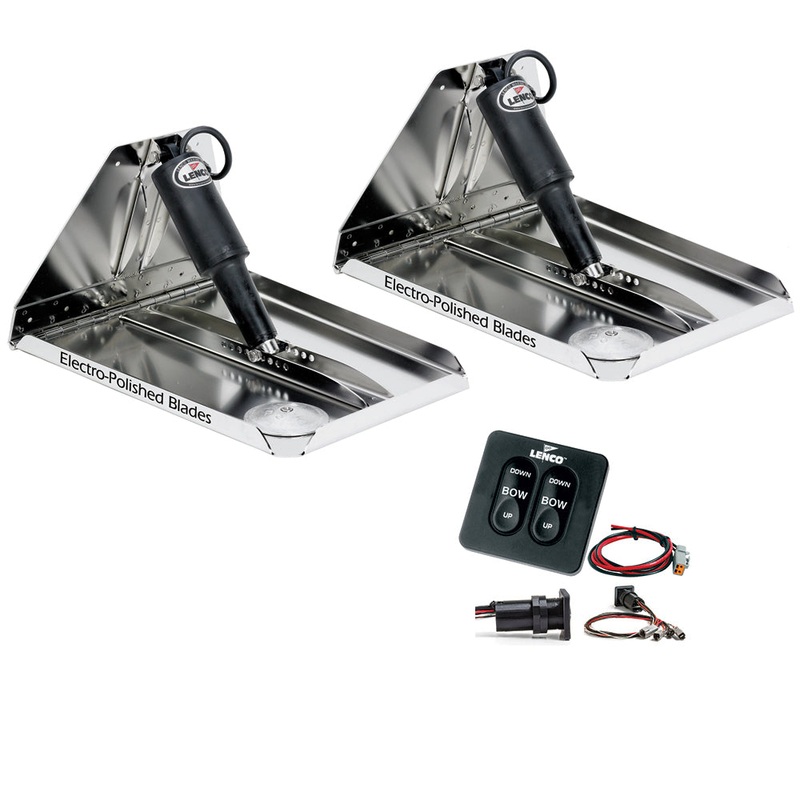 Lenco 16 x 12 Heavy Duty Performance Trim Tab Kit w/Standard Tactile Switch Kit 12V [RT16X12HD]