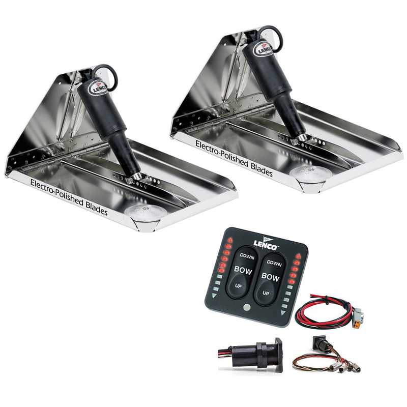 Lenco 18 x 14 Heavy Duty Performance Trim Tab Kit w/LED Indicator Switch Kit 12V [RT18X14HDI]