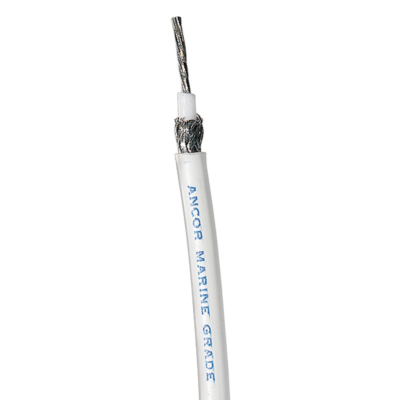 Ancor RG 8X White Tinned Coaxial Cable – 100 [151510]
